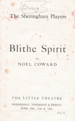 'Blithe Spirit' programme cover