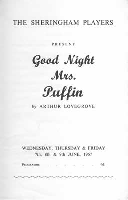 'Good Night Mrs. Puffin' programme cover