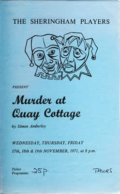 'Murder At Quay Cottage' programme cover
