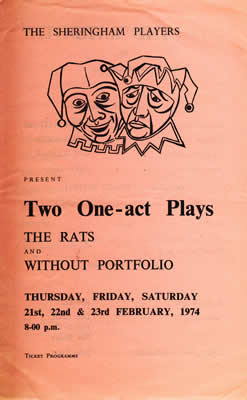 'The Rats / Without Portfolio' programme cover