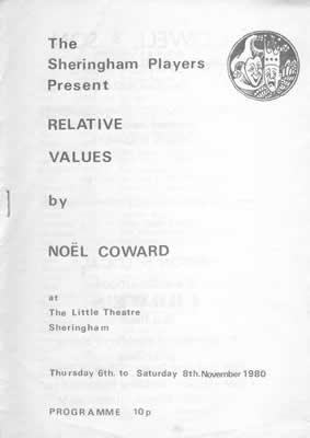 'Relative Values' programme cover