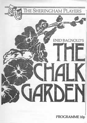'The Chalk Garden' programme cover