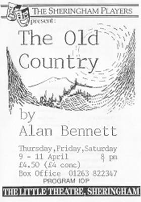 'The Old Country' programme cover