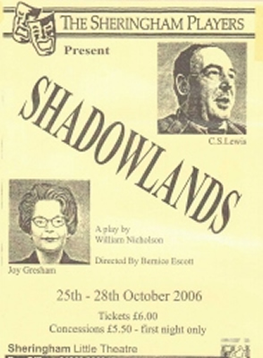 'Shadowlands' programme cover