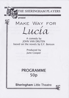'Make Way For Lucia' programme cover